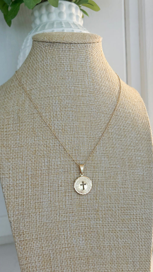 Lords Prayer Pendant Necklace