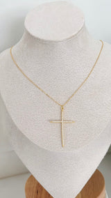 Pave Line Cross