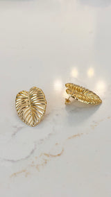 Island Glow Leaf Earrings