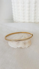 Pave Line Bangle Bracelet