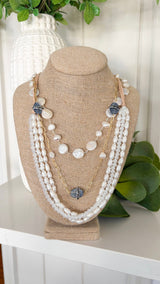 Lara Boho Pearl Necklace