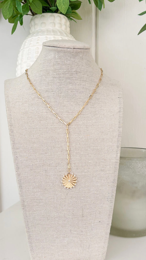 Solstice Drop Lariat Necklace