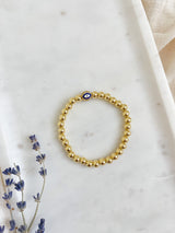 Eye of Protection Gold Ball Bracelet