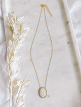 Mother of Pearl Virgin Mary Necklace