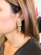 Maritza Square Gold Earrings