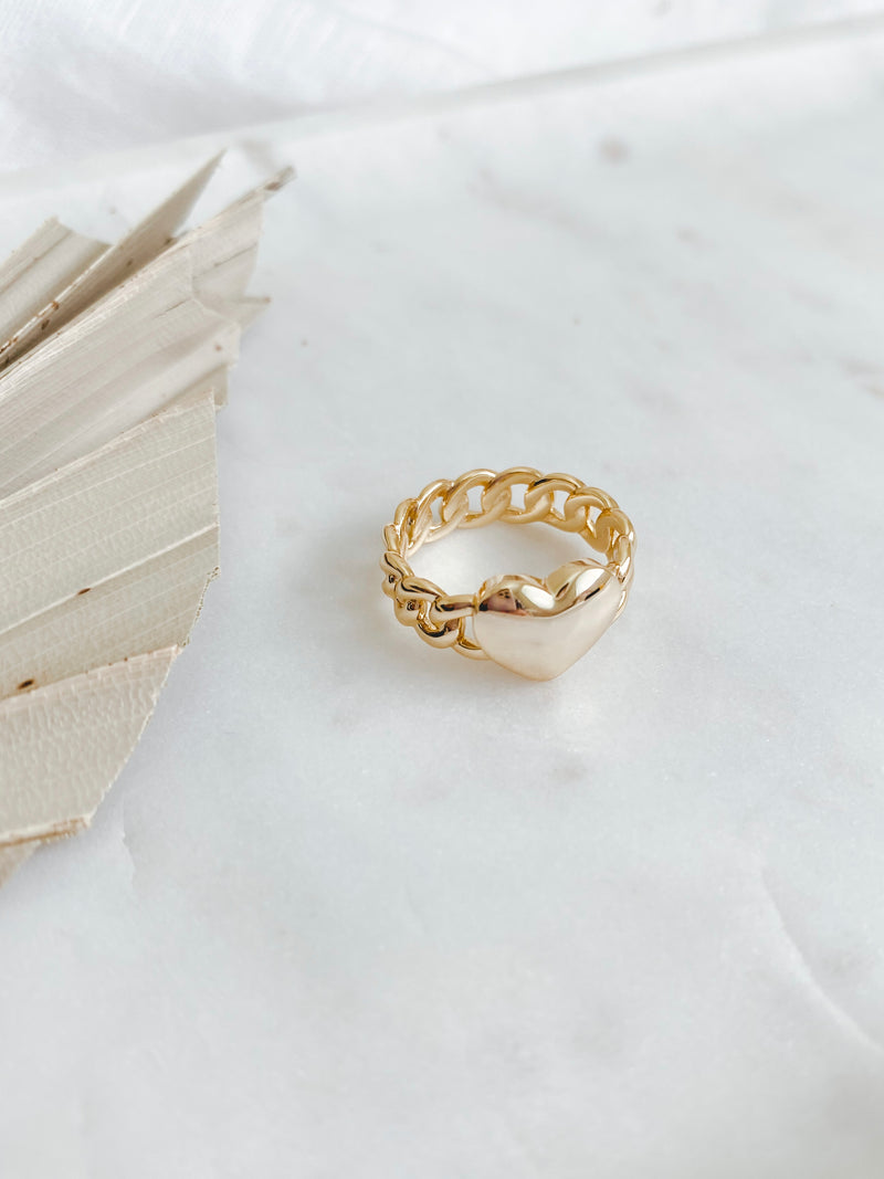 Heart Link Ring