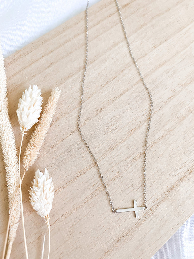Side Cross Necklace