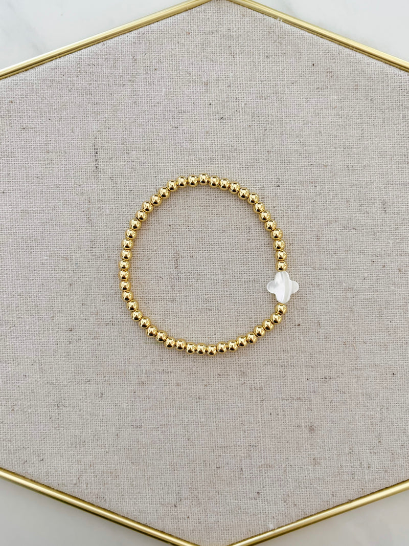 Clover Gold Ball Bracelet