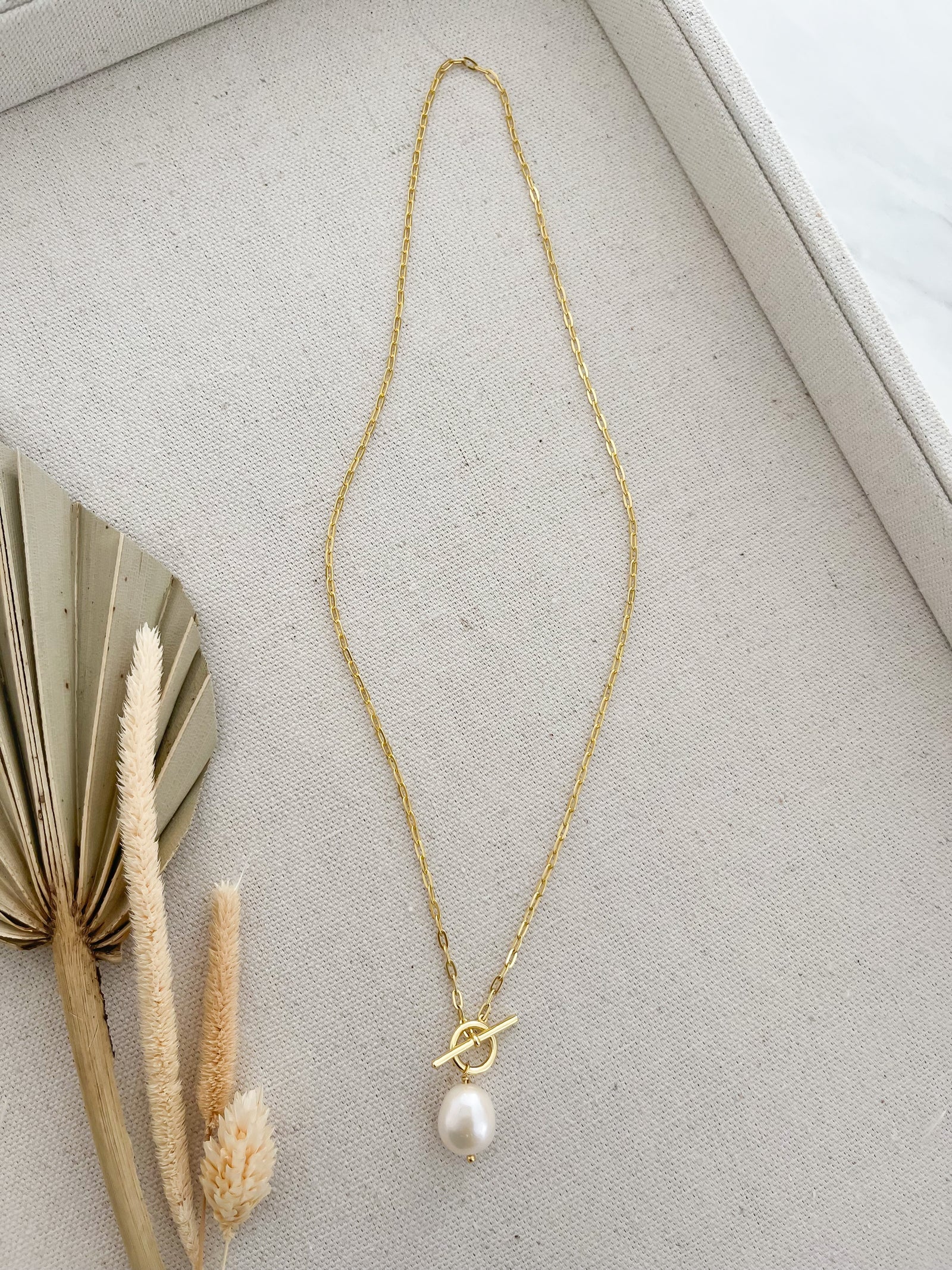 [Golden dew] 18K Gold☆Sweetberry New pearl Necklace 16-18
