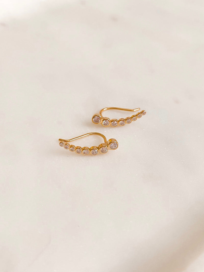 CZ Bezel Ear Crawlers